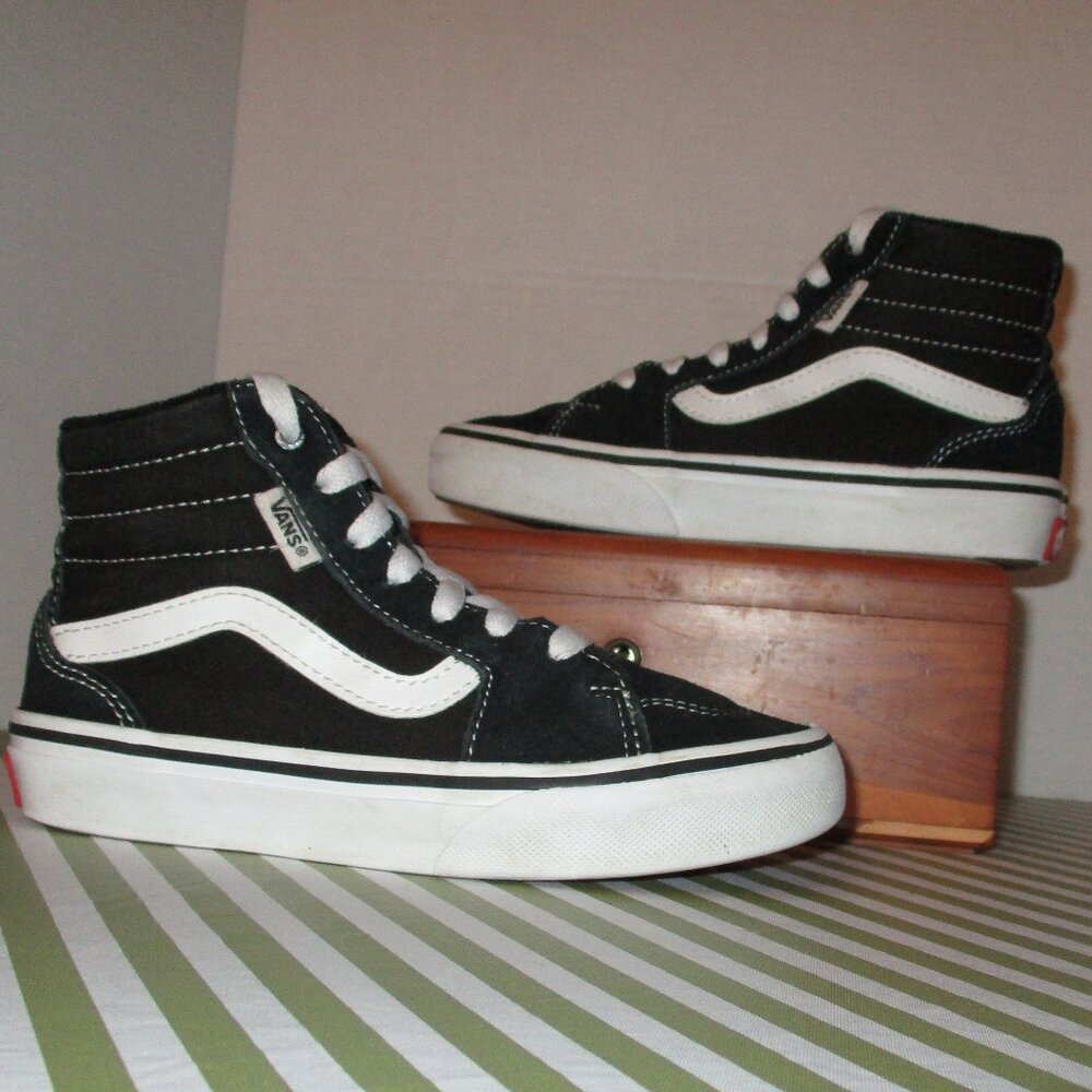 Vans Children's Black White High Tops Sneakers